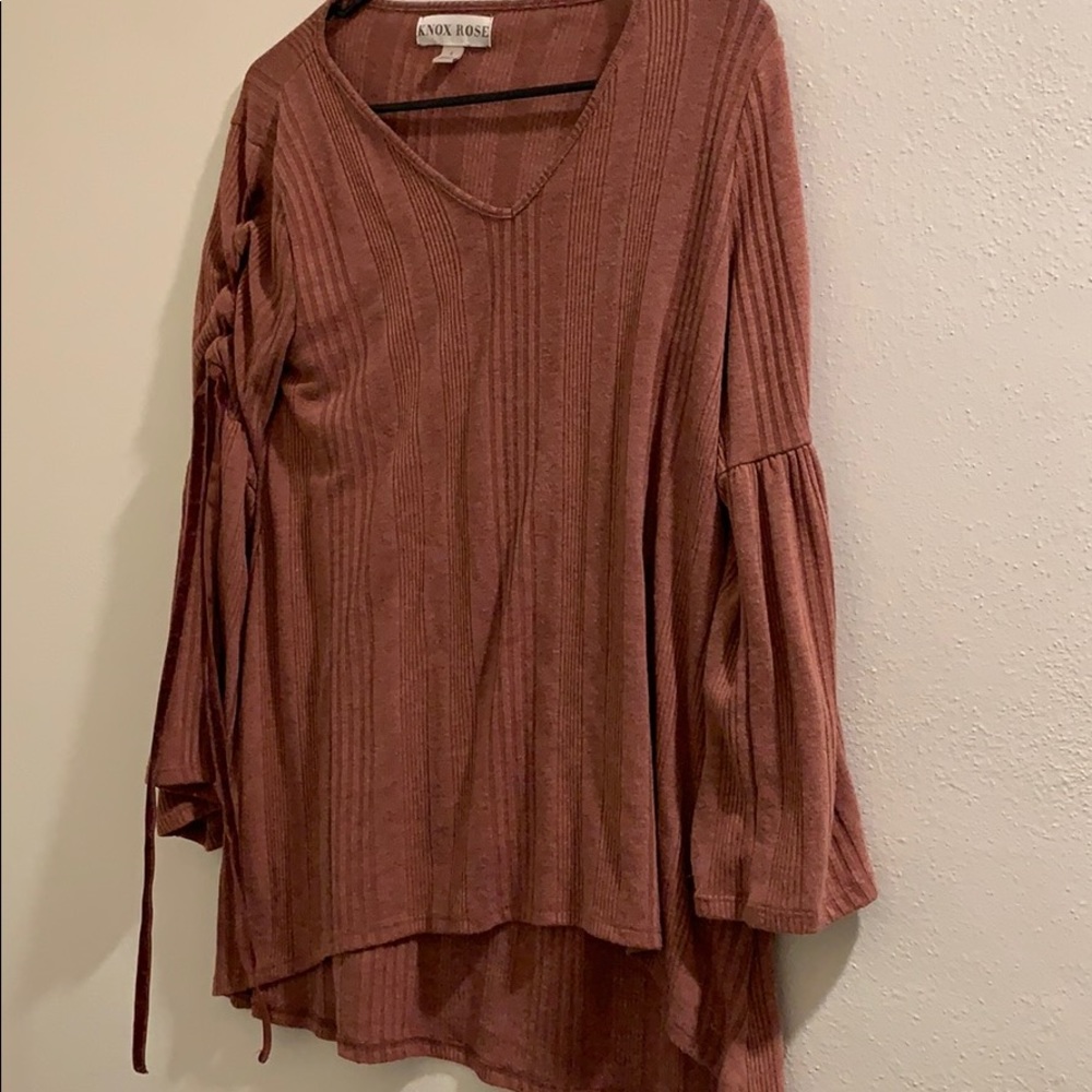 Woven sleeve fall shirt